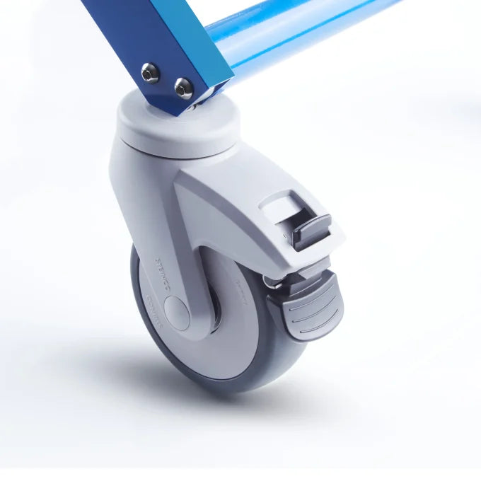 Airchair II castor detail for manoeuvring and directional travel