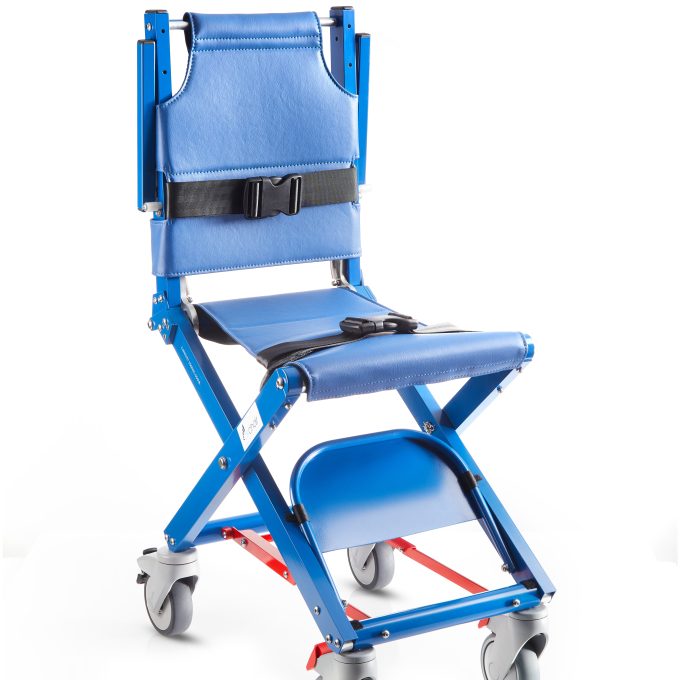 Airchair II portable PRM boarding chair with footplate and armrests