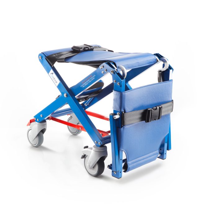 Airchair II retractable backrest lowered for passenger transfer