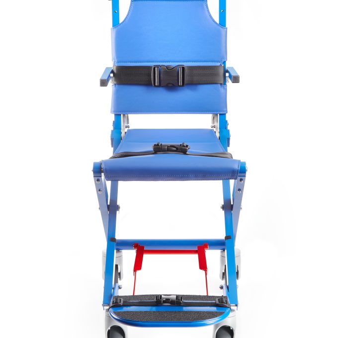 Airchair II front view with armrests and footplate lowered
