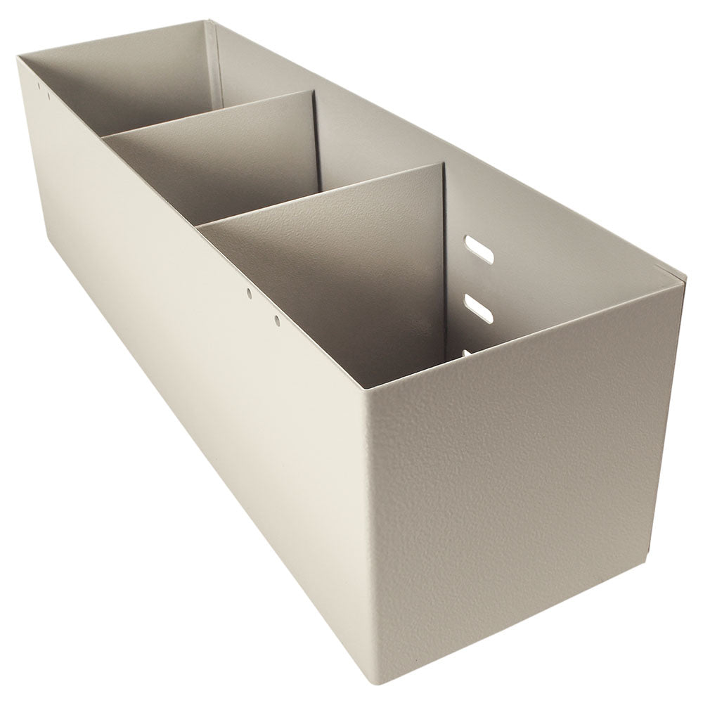 Aluminum medical cart cup and straw holder, side view