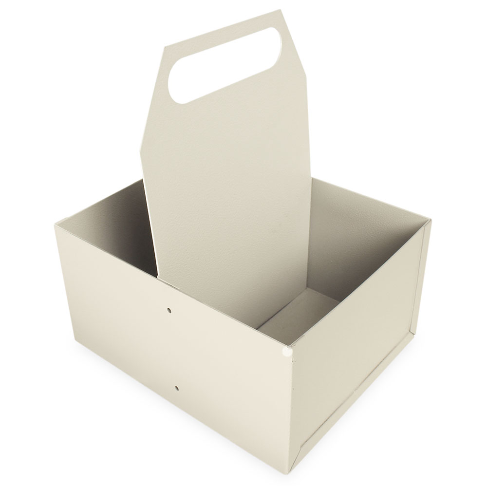 Dual compartment punch card drawer organizer, silo view