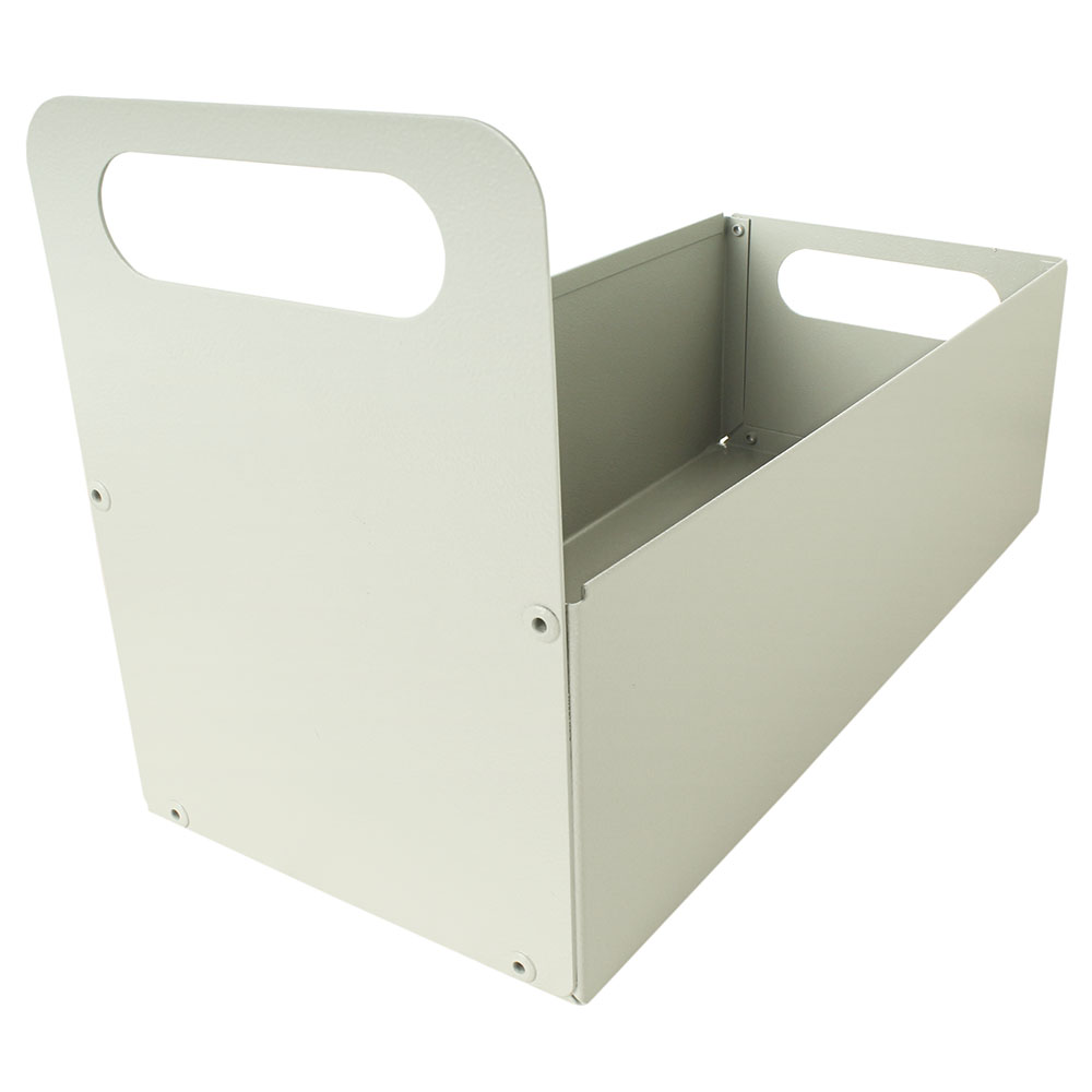 Punch card cart exchange bin, silo view