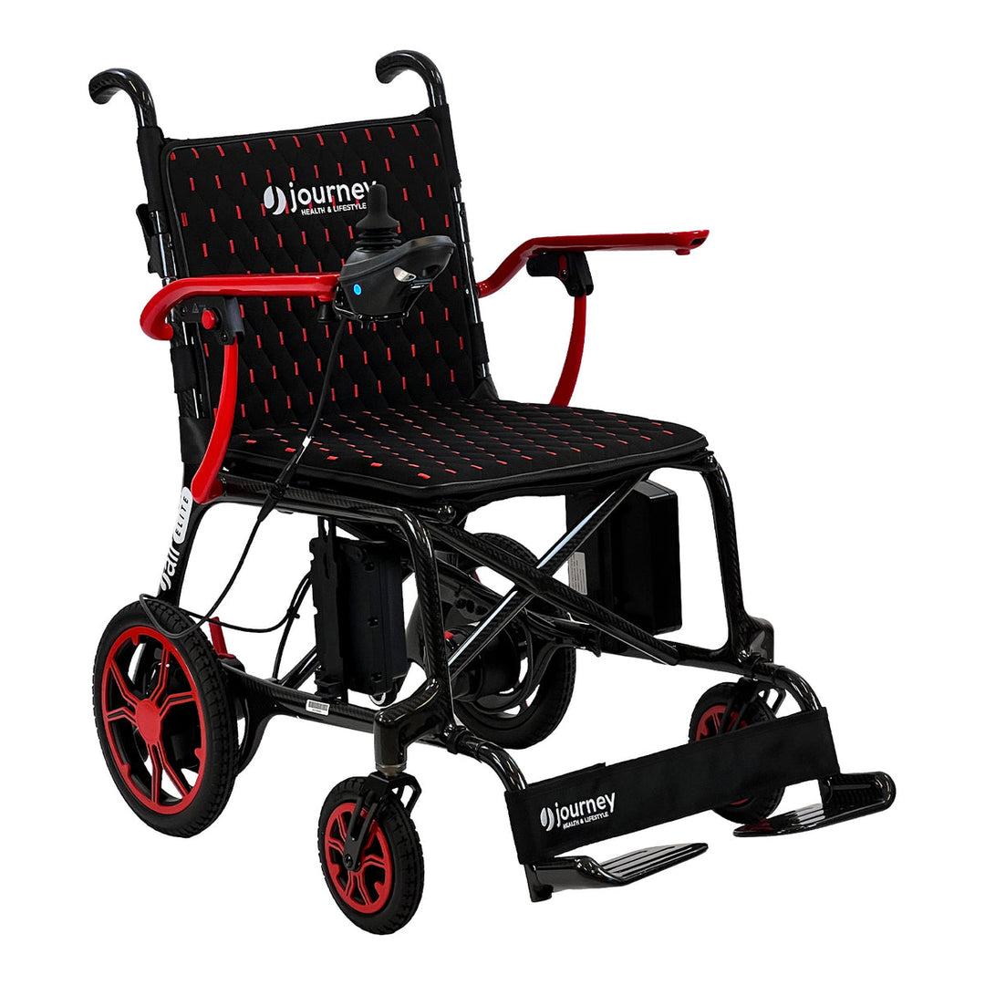 Journey Air Elite carbon fiber folding power chair front view