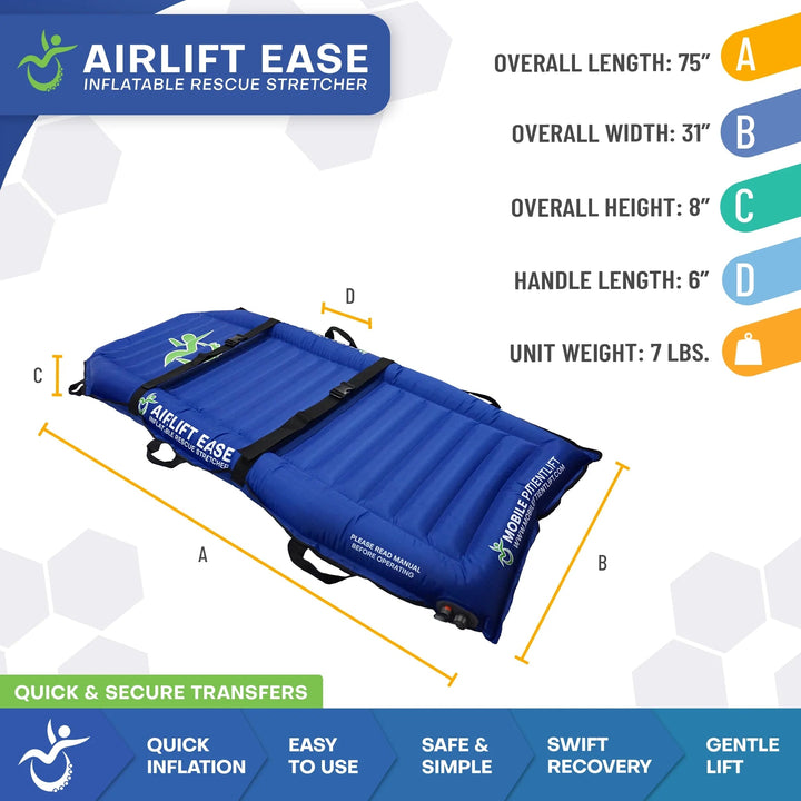 Fast & Easy Transport: AirLift Inflatable Rescue Stretcher (300 lbs)