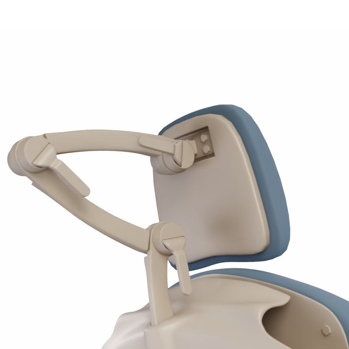 Front angle of Assist Power Procedure Table with headrest and leg rest