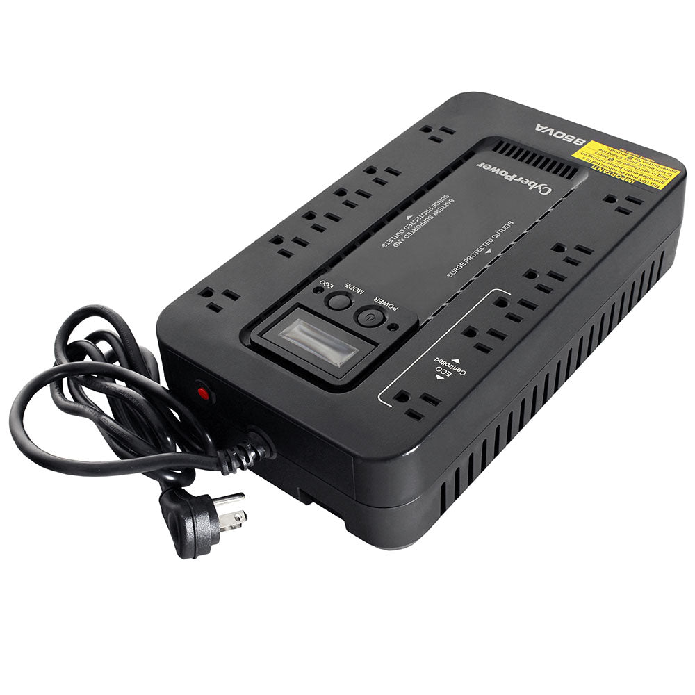 Flat view of 12-outlet medical UPS battery backup unit