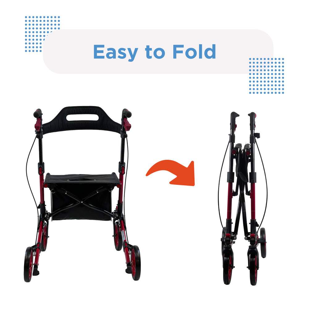 Breeze Rollator side view compact design