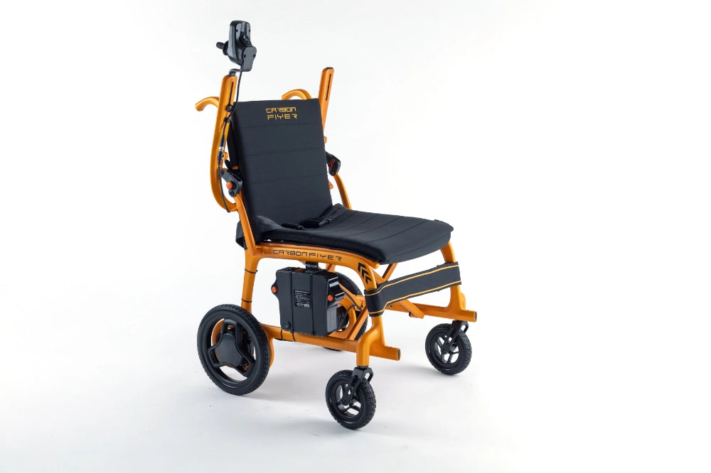 Carbon Flyer lightweight powered wheelchair indoor use