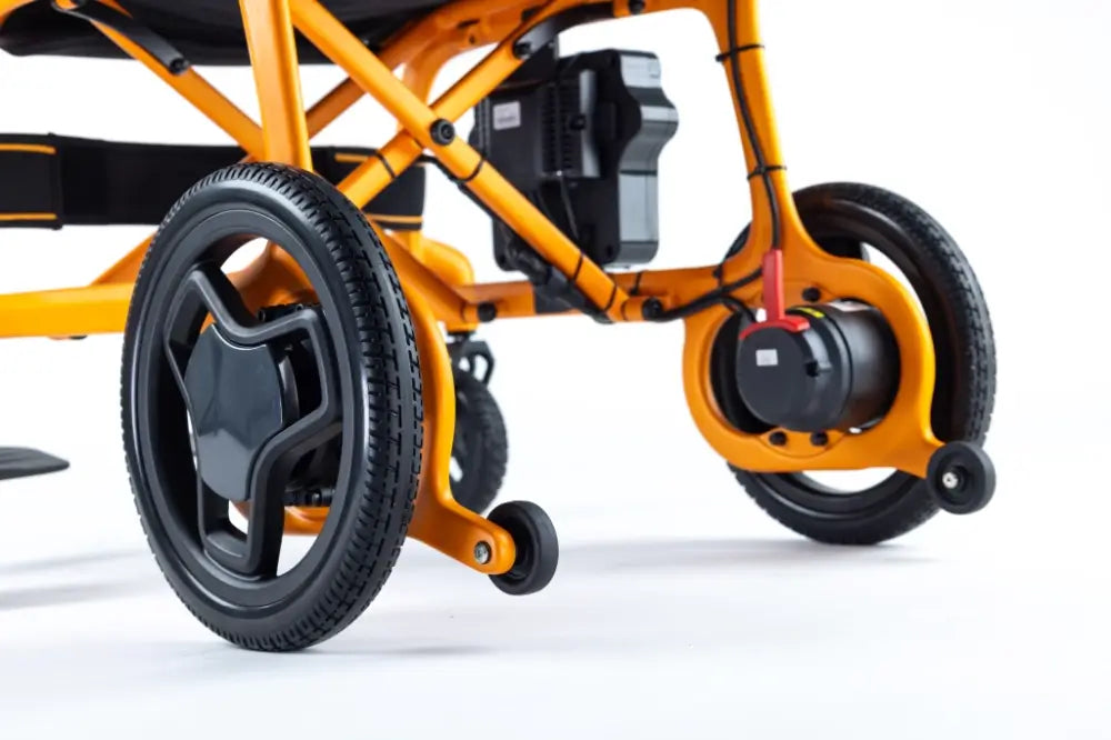 Carbon Flyer portable powered wheelchair side view