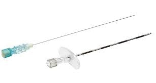 BD Combined Spinal Epidural Kit box and contents showing Whitacre spinal and Weiss epidural needles