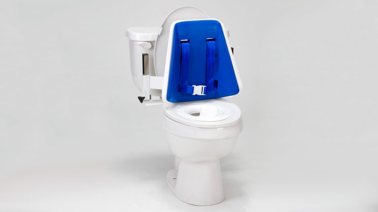 Hi-Back Contour Toilet Support with adjustable mounting base