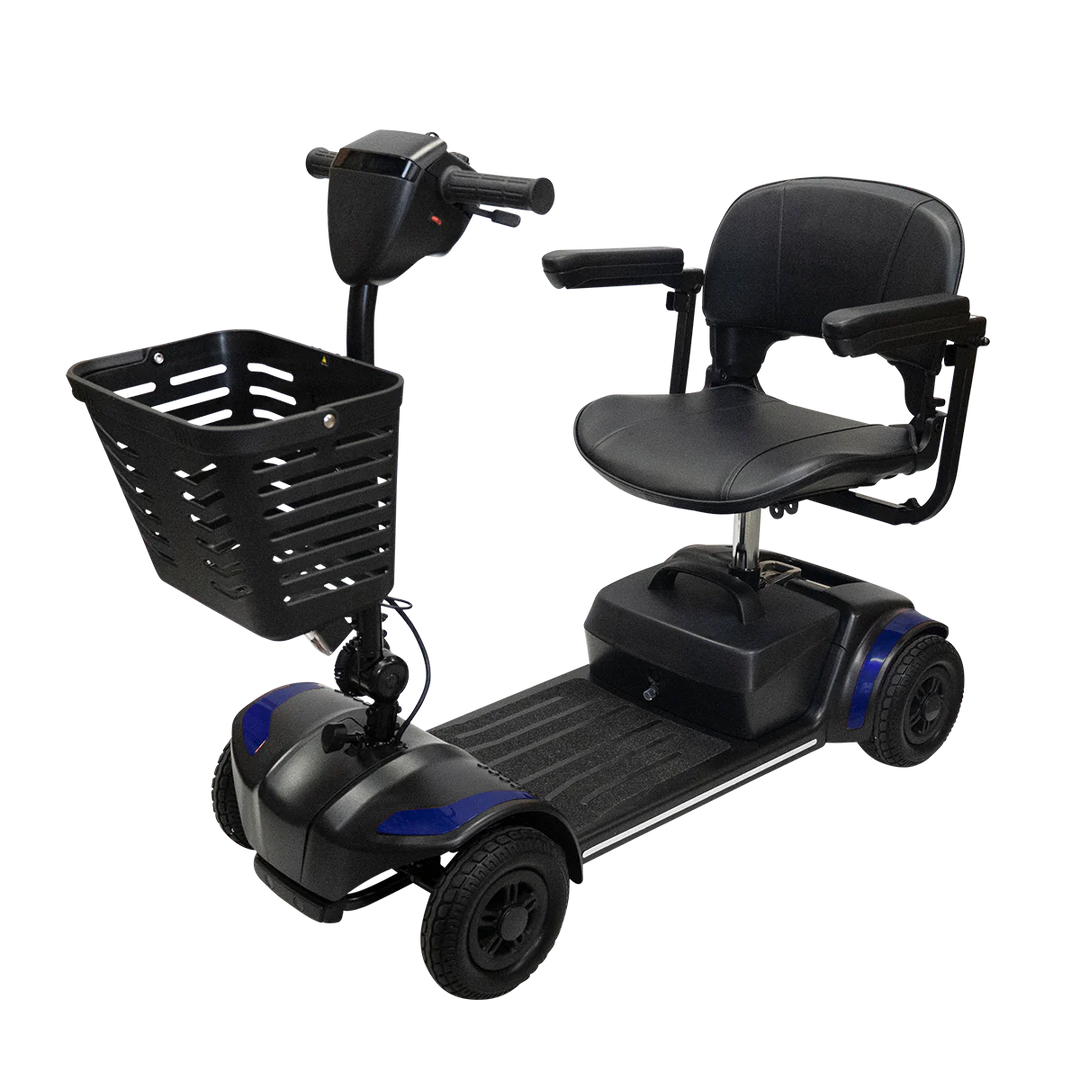 Eleanor electric mobility scooter front view with basket