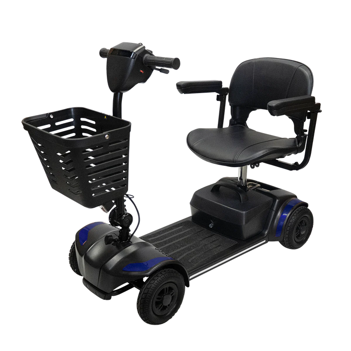 Eleanor electric mobility scooter front view with basket