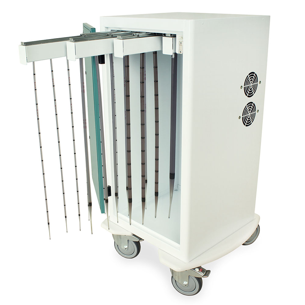 Savary-Gilliard dilator storage cabinet with pull-out trays
