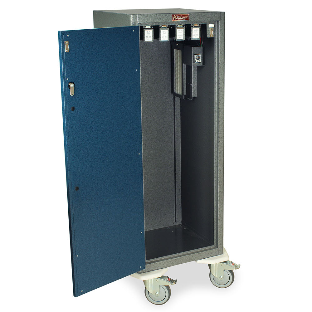 Blue Savary-Gilliard drying cart with HEPA filtration system