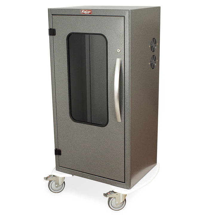 Side view of esophageal dilator drying cabinet