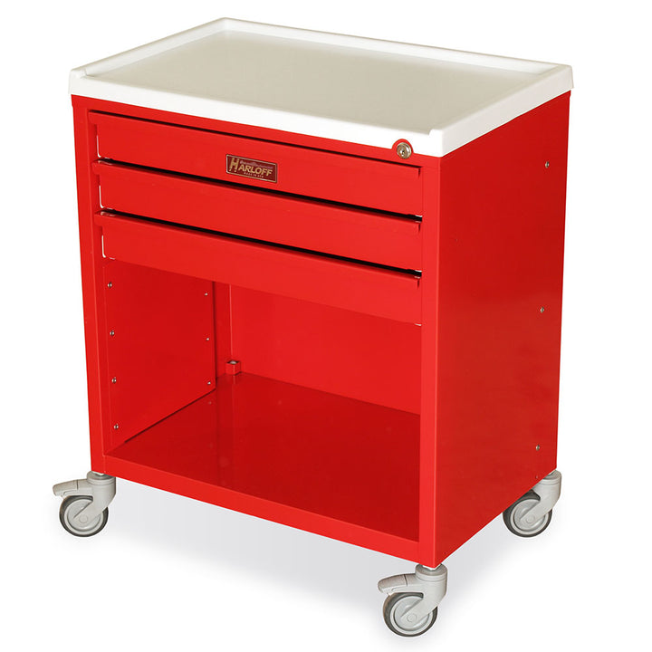 ETC-3 economy treatment cart red quarter left