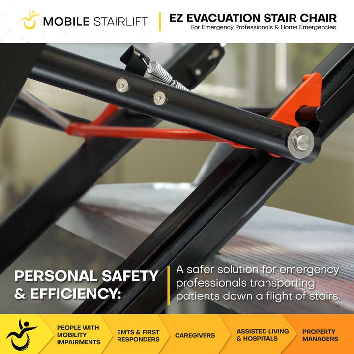 EZ Evacuation Chair: Safe & Efficient Stairway Descent (400lb Capacity)