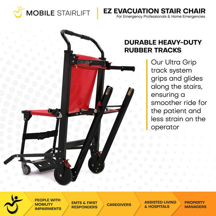 EZ Evacuation Chair: Safe & Efficient Stairway Descent (400lb Capacity)