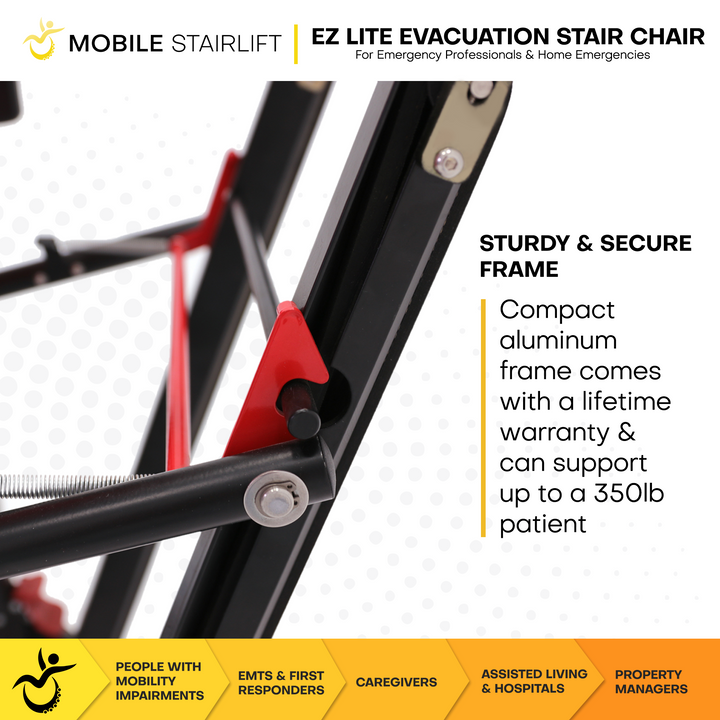 EZ LITE Evacuation Chair: Lightweight & Portable (350lb Capacity)