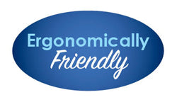 Ergonomic vertical handle case cart showing easy steering control in tight spaces