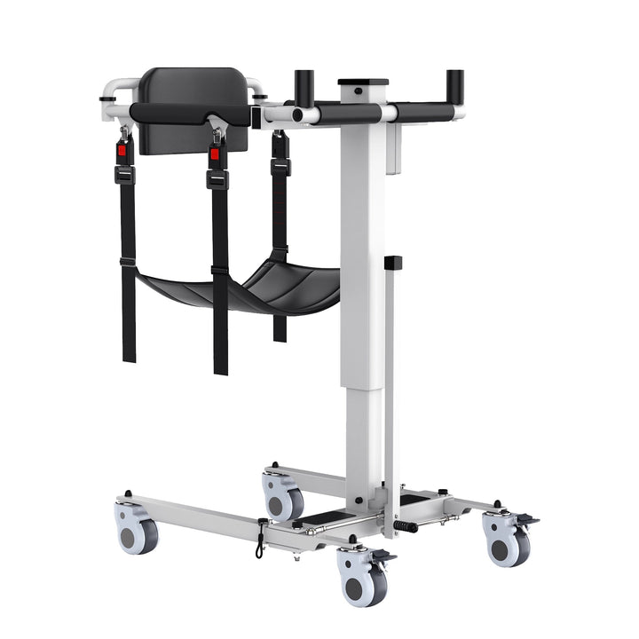 Freedom EveryLift Powered Sling Seat Patient Lift infographic front view