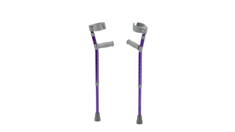 Knight Blue children’s crutches with ergonomic grips