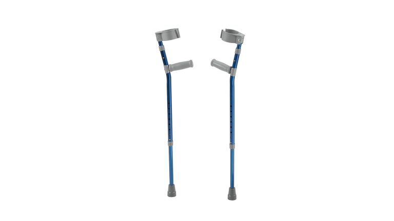 Pediatric forearm crutches in Wizard Purple color