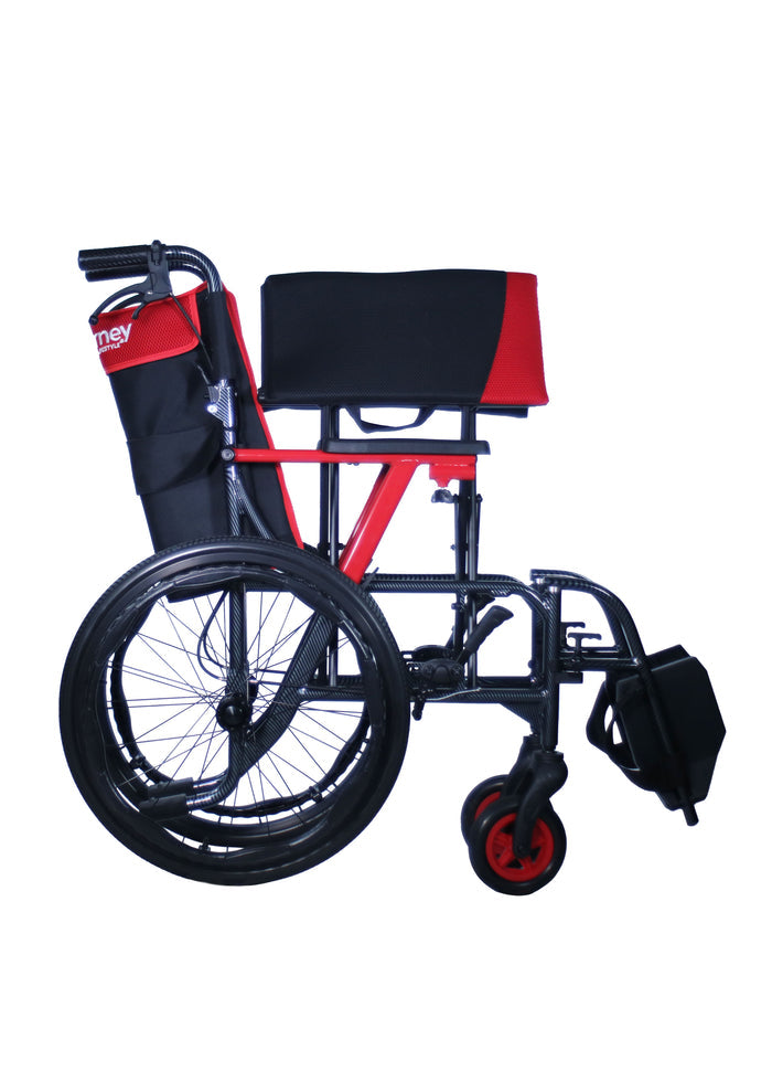 Journey So Lite C2 wheelchair folded compact profile