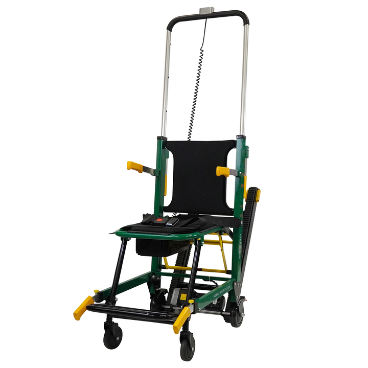 Genesis ECO Portable Stairlift front view with track and seat
