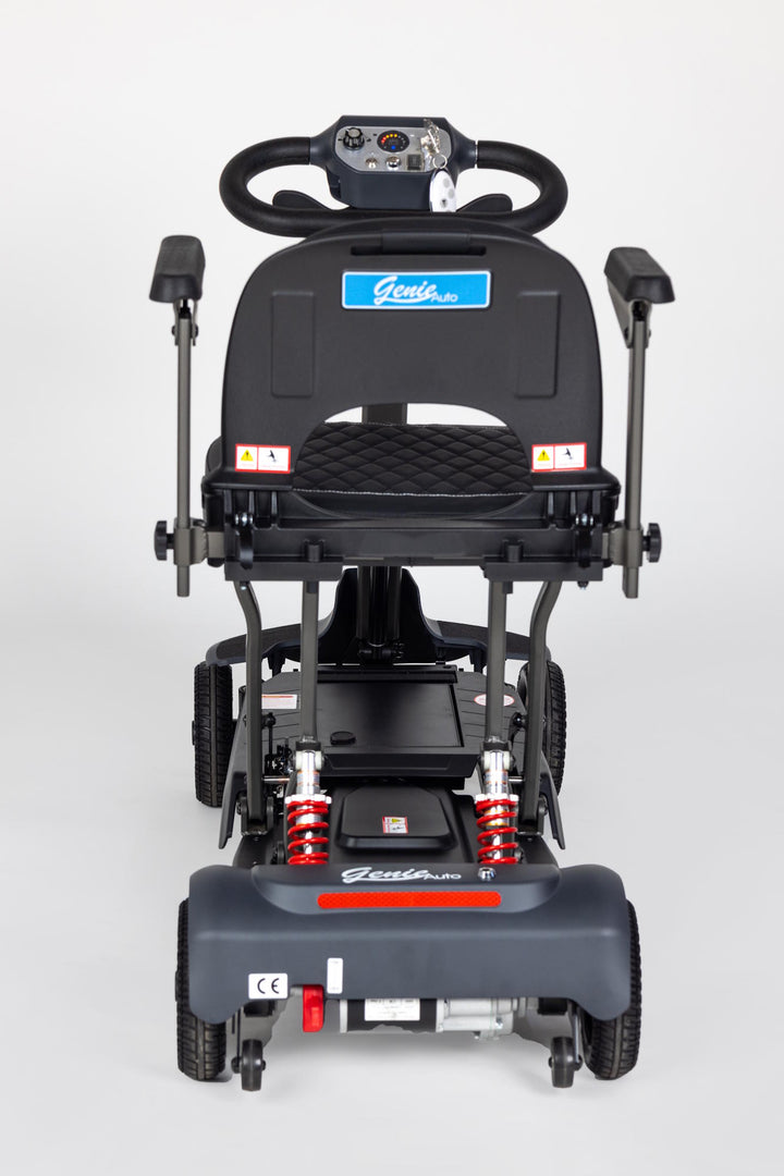Genie Auto lightweight scooter folded for transport