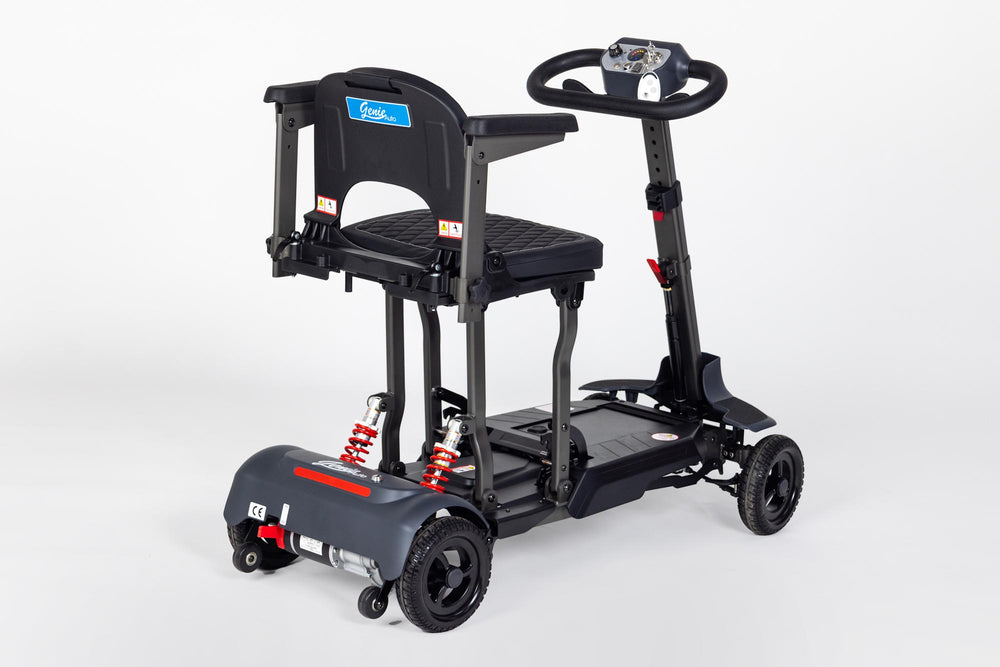 Genie Auto lightweight travel mobility scooter side view