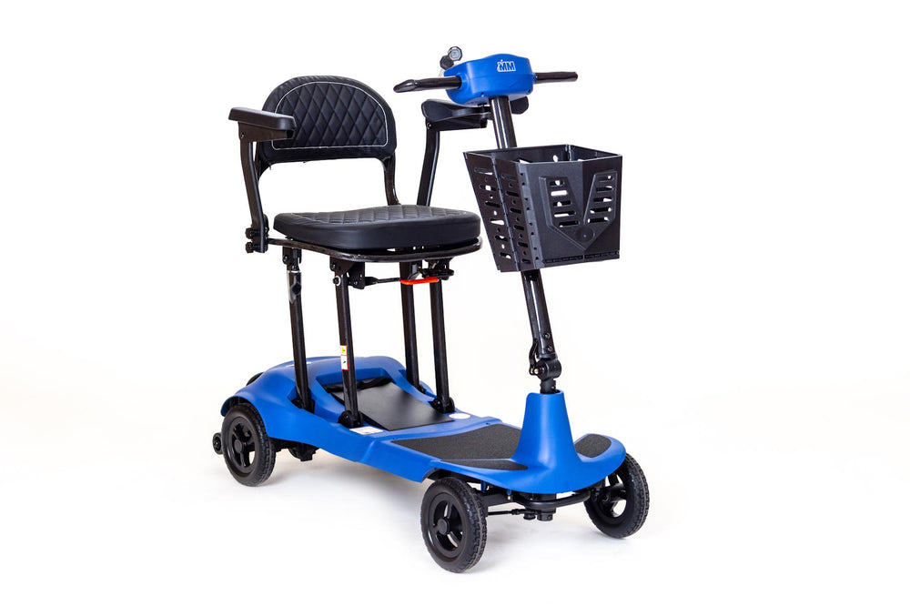 Genie Ultralight mobility scooter blue colour side view