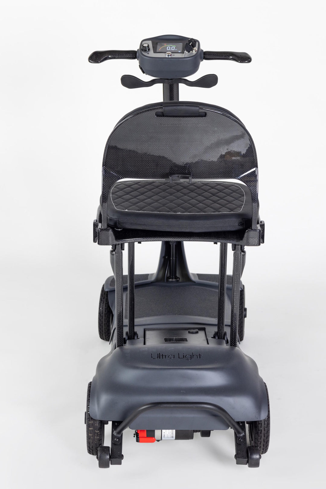 Genie Ultralight travel scooter folded for portability