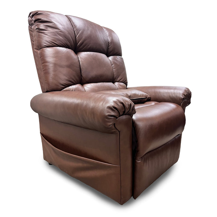 Perfect Sleep Chair genuine leather upholstery detail