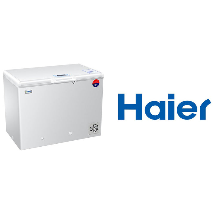 Haier HTC-110 emergency vaccine refrigerator open chest storage view