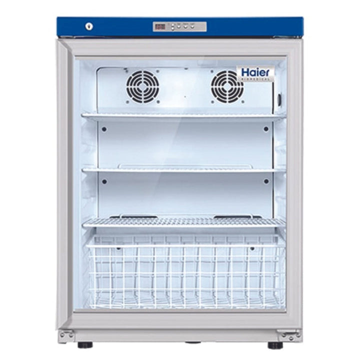 Haier HYC-118 4.2 cu ft under counter medical refrigerator grey background