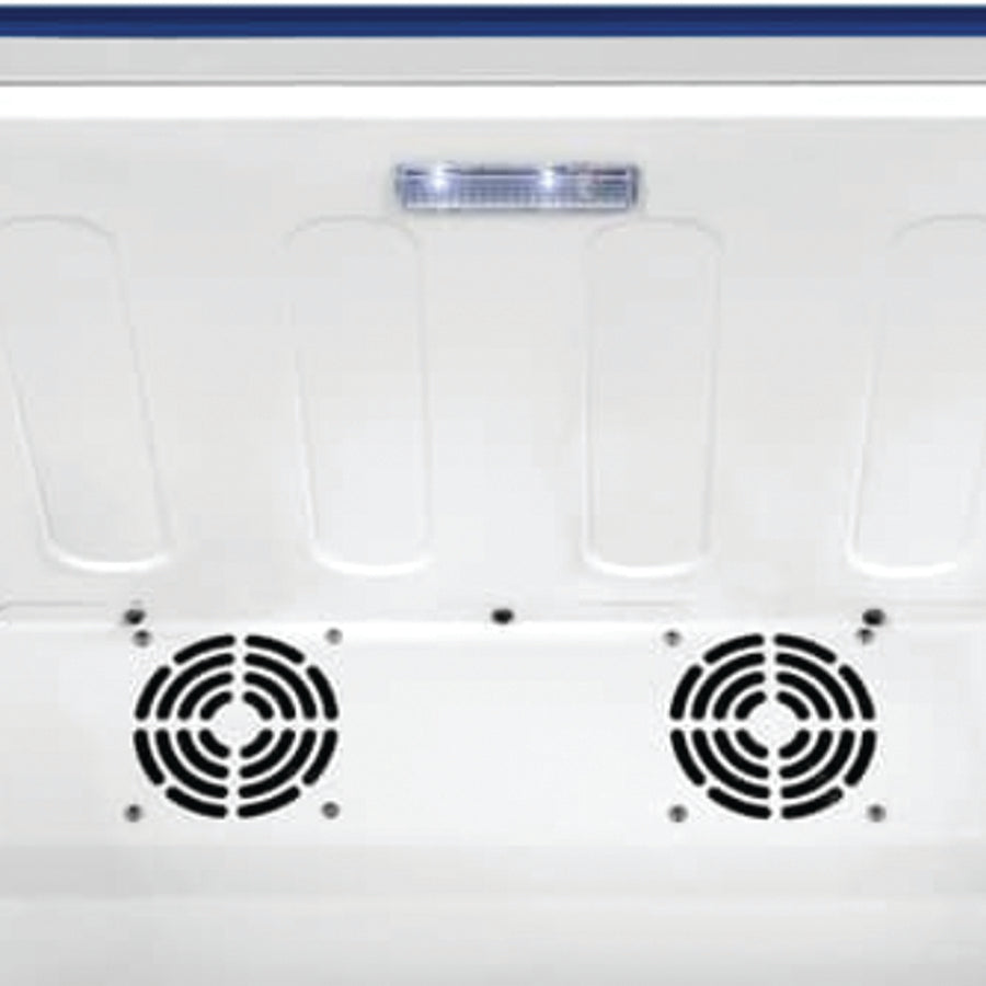 Haier HYC-118 vaccine refrigerator interior shelving view