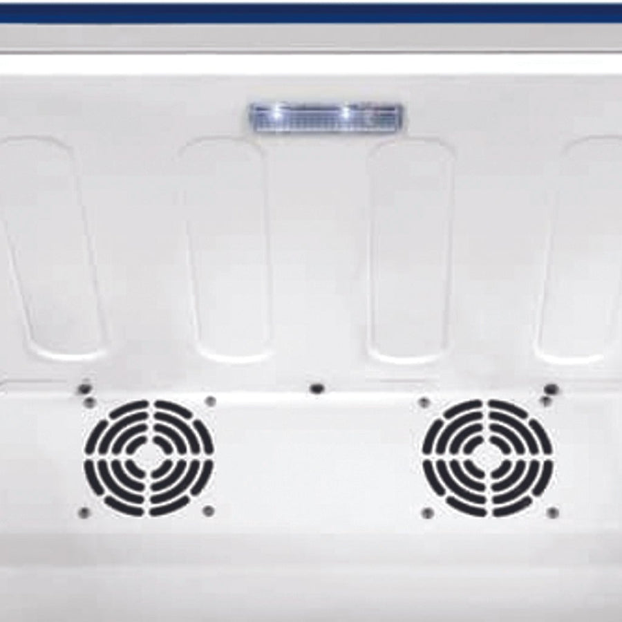 Haier HYC-118A interior shelving and basket view