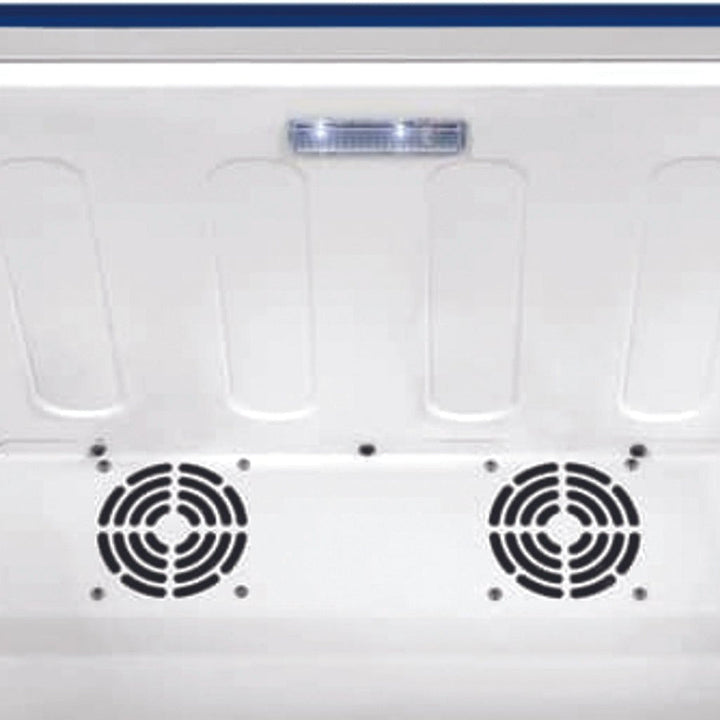 Haier HYC-118A interior shelving and basket view