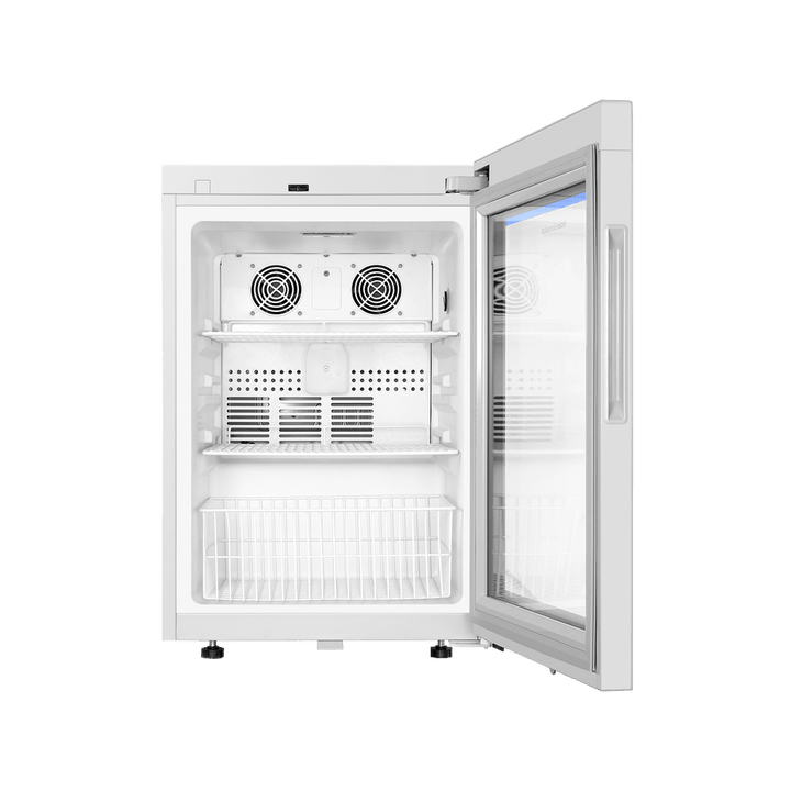 Haier HYC-85GD vaccine refrigerator right door swing view