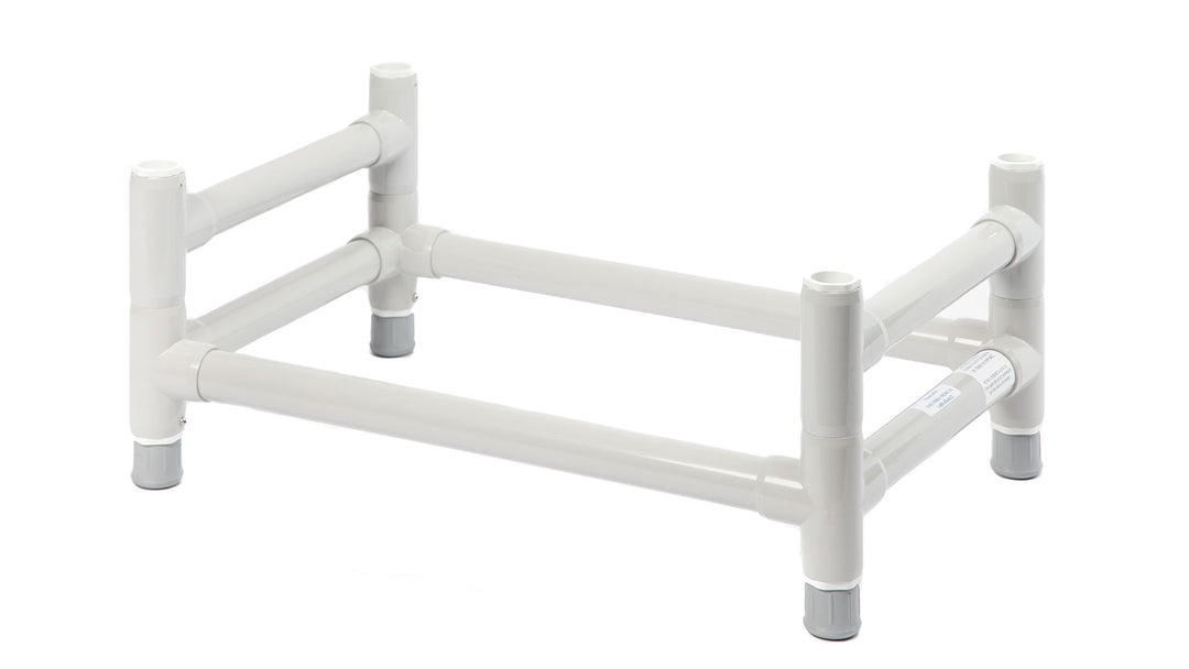 Lightweight PVC bath seat folded flat for easy storage