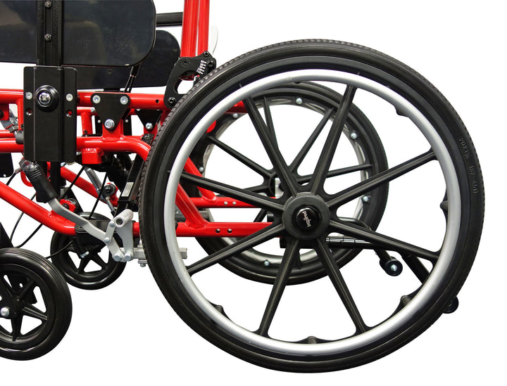 Kanga wheelchair folded for transport