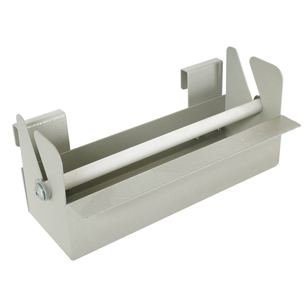 tape and label dispenser for medical carts with rail clip mount