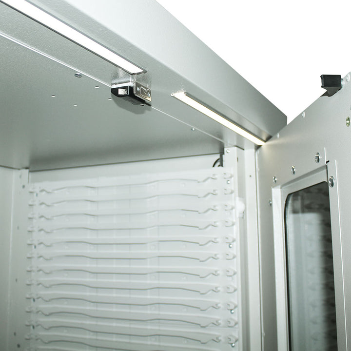 LED lighting installed inside MedStor Max quad column cabinet