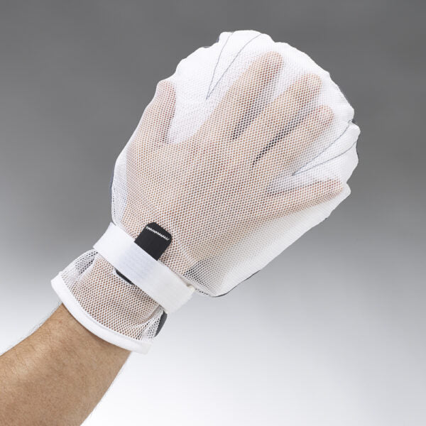 Mesh security mitt with finger separator