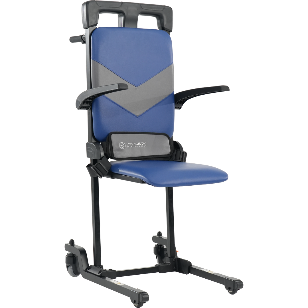 Lift Buddy fall recovery lift chair with safety belt and remote operation