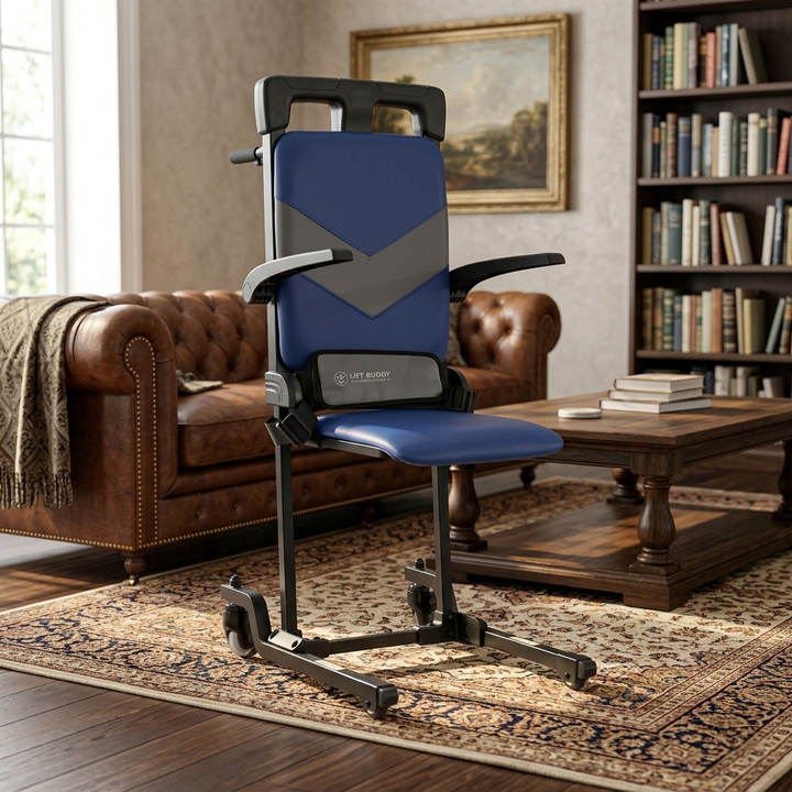Lift Buddy fall recovery chair with supportive backrest and armrests
