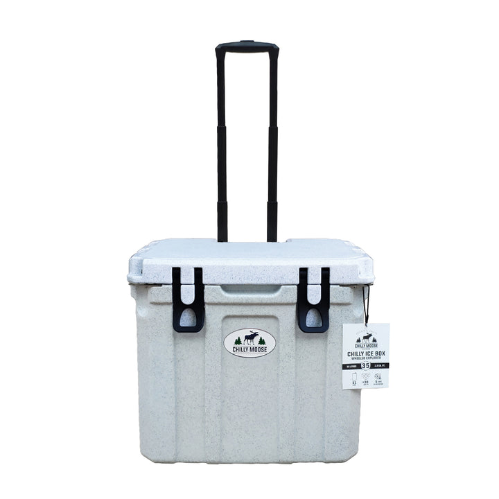 Chilly Moose 35L wheeled transport cooler vaccine carrier front view
